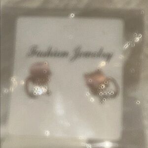 Elegant Pink Cat Earrings